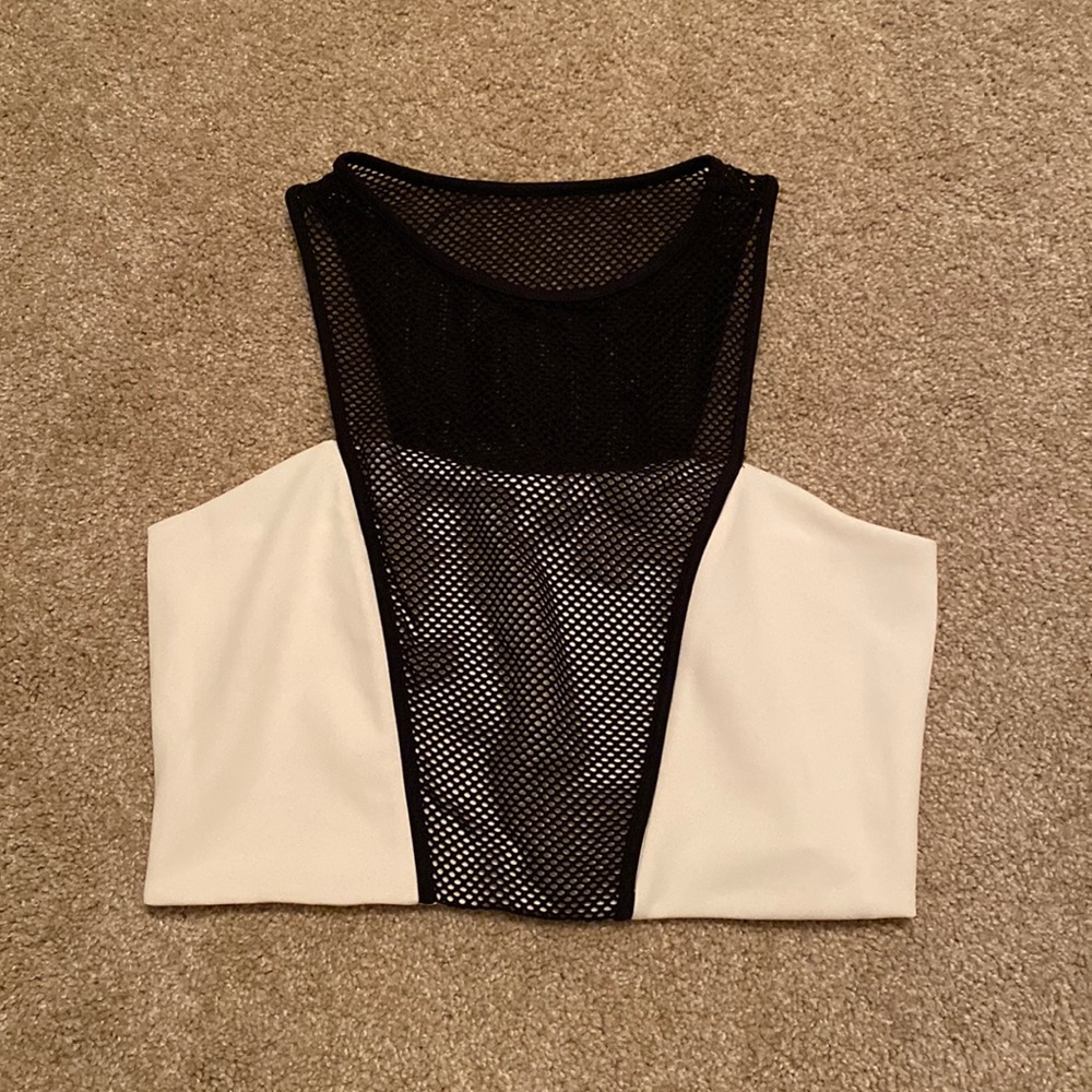 Express Black and White Crop Top